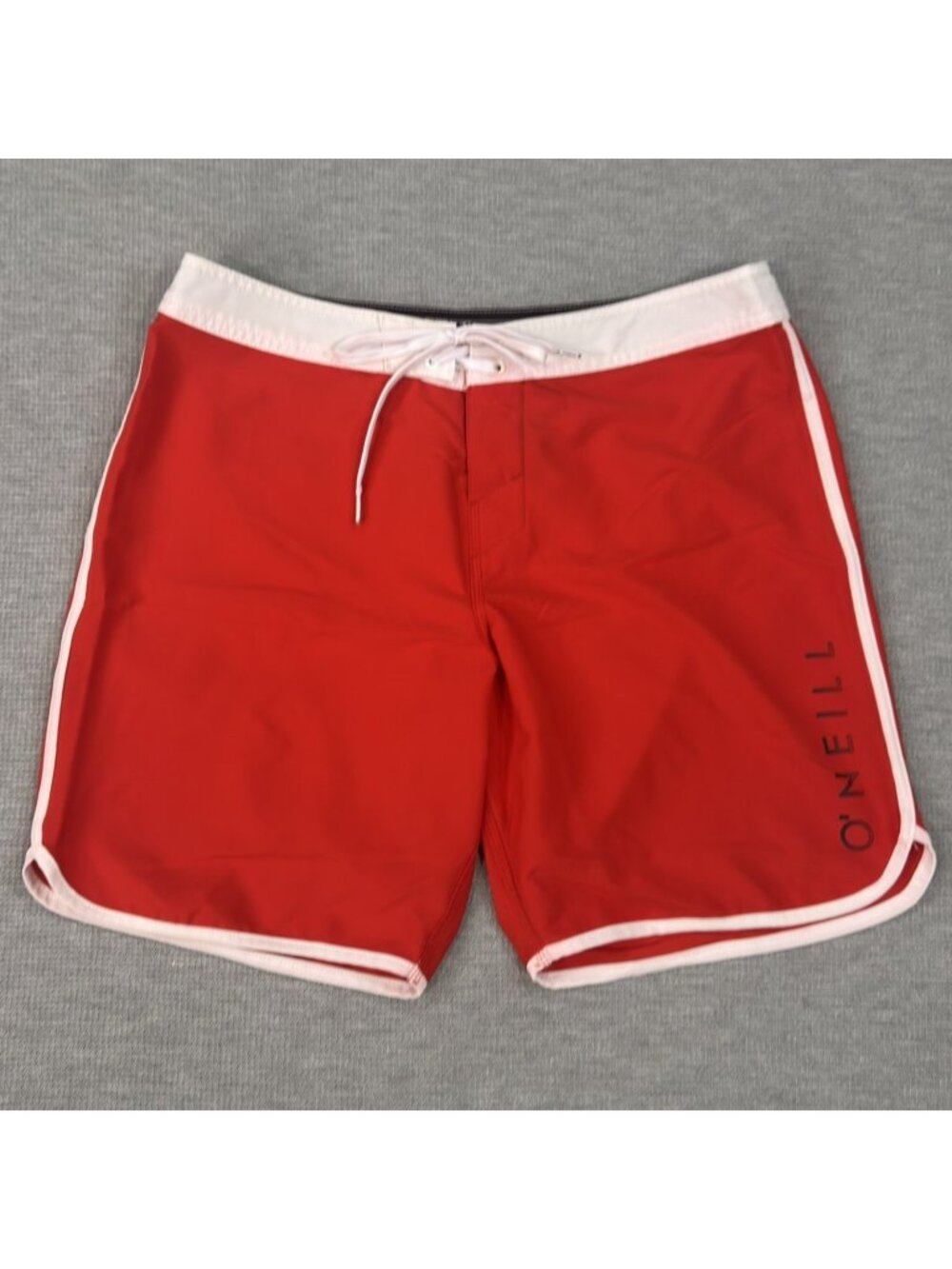 O'Neill Hyperfreak Board Shorts Mens Sz 34 Red White Quick Dry Stretch Retro Y2K